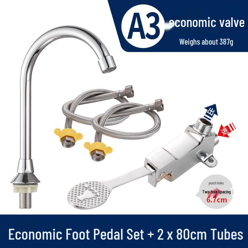 Fußbetätigtes Vollkupfer-Armaturventil für Krankenhaus- und Laborwaschbecken