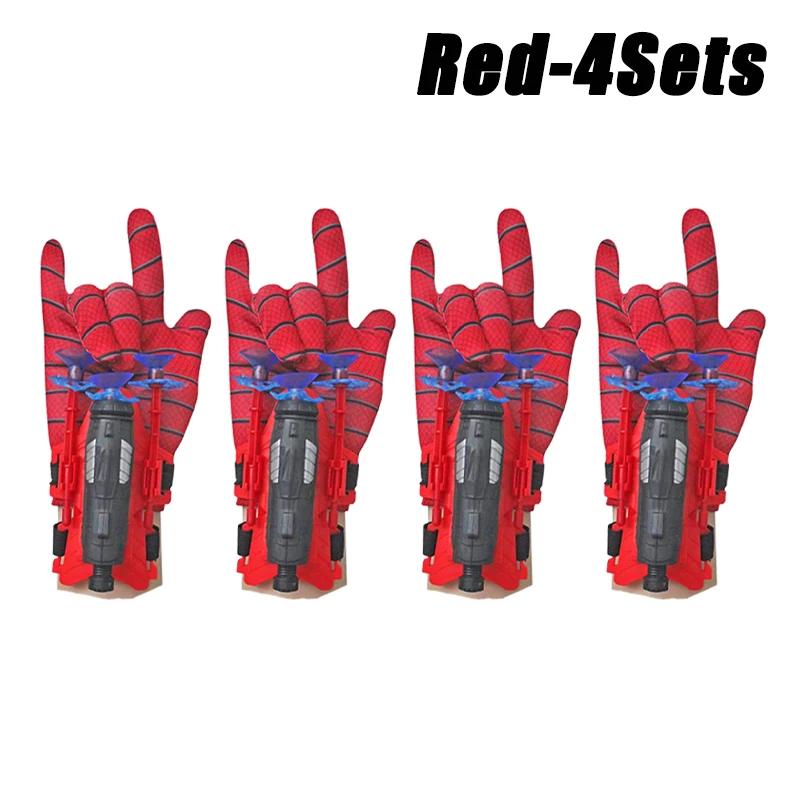 20Sets Spider Launcher Spitting Gloves Sticky Wall Bullet Gun Suction Cup Projectile Toys Children's Wrist Launch Spitting Toys