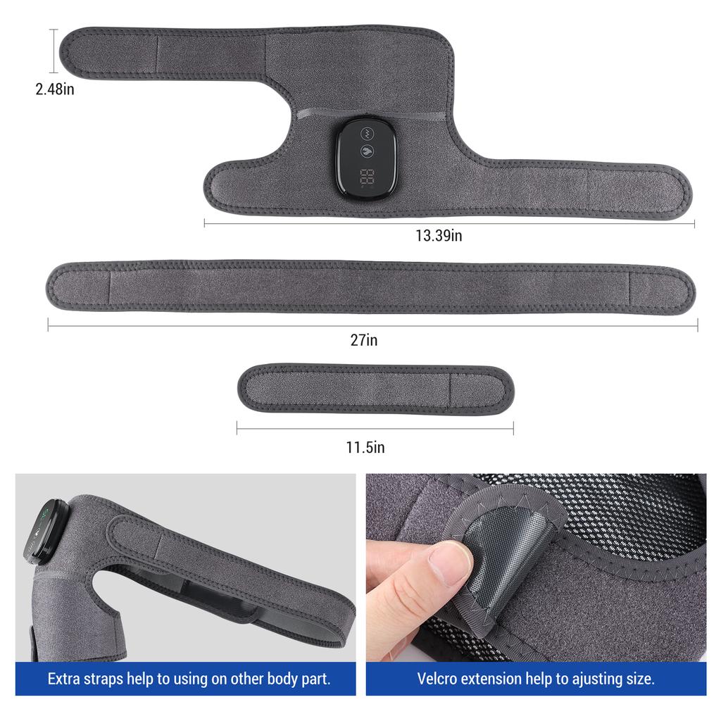 Electric Knee Tempreature Massager Fomentation Vibration Massage Device Shoulder Elbow Joint Heating Knee Pad Blood Circulation