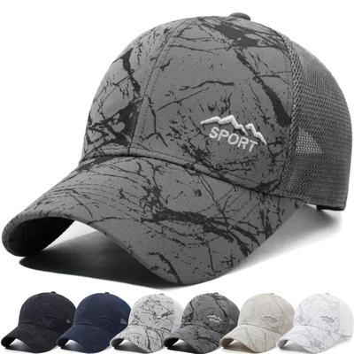Neuer Stil Unisex Tarnnetz Baseballkappe Atmungsaktive Sommerkappe Kappen Outdoor Sonnenschutz Wandern Angeln Trucker-Kappen