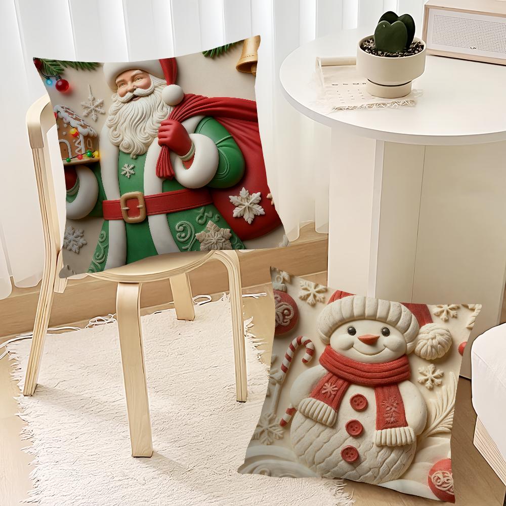Santa Claus reindeer snowman ww cushion cover Best Home Office Coffee Pillow Sofa Printing Decoration Room Shop Car Nordic Hit