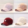 Cotton Baseball Cap For Women With Letter Embroidery Sun Protection For Spring Summer Casual Wear
