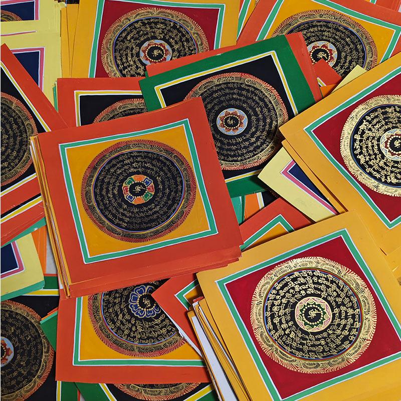 

Непал Рисованная от руки Тханка Тибетские Писания Украшение для гостиной прихожей Подвесные картины Буддийская декоративная живопись