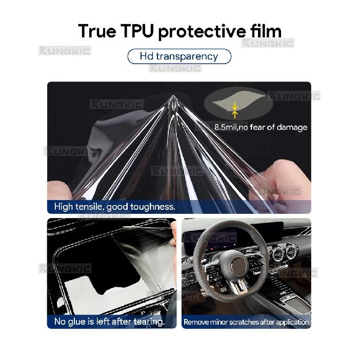 Interior Protective Film for Benz A-Class Amg A35 A45 2024 2025 Navigation Screen Gearbox Anti-Scratch Protection Sticker LHD