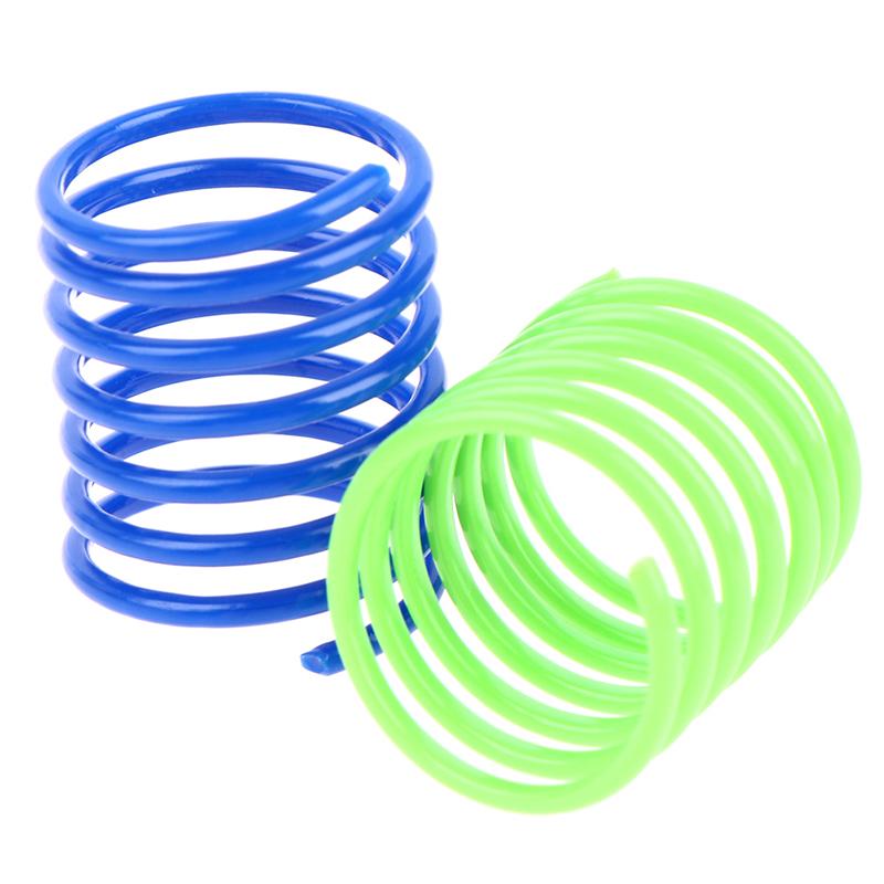 20Pcs Durable Colorful Plastic Springs Cat Pet Toy Coil Spiral Springs