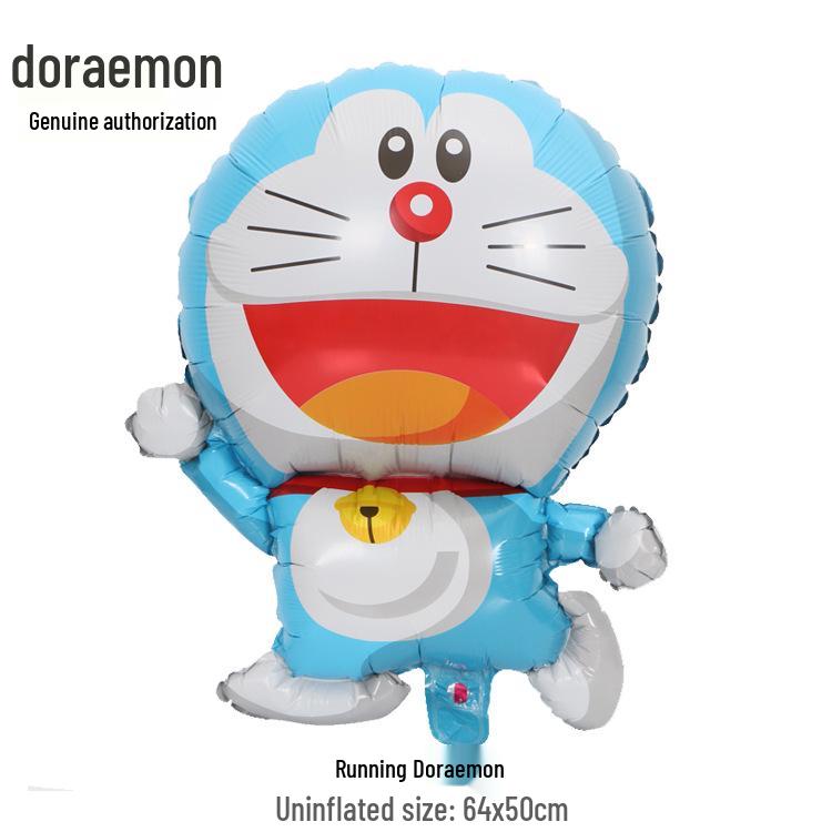 Large Doraemon & Dorami Aluminum Foil Balloons - Birthday Decoration