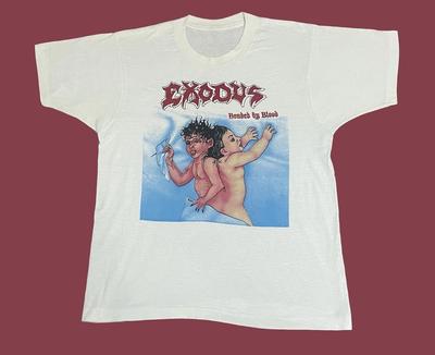 NEW Exodus Bonded By Blood 1980s Thrash Metal Band Tee Shirt Reprint Unisex T-Shirt