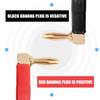 HI FI Pure Copper Speaker Cable Right Angle L Type Banana Plugs Line Wire Red & Black
