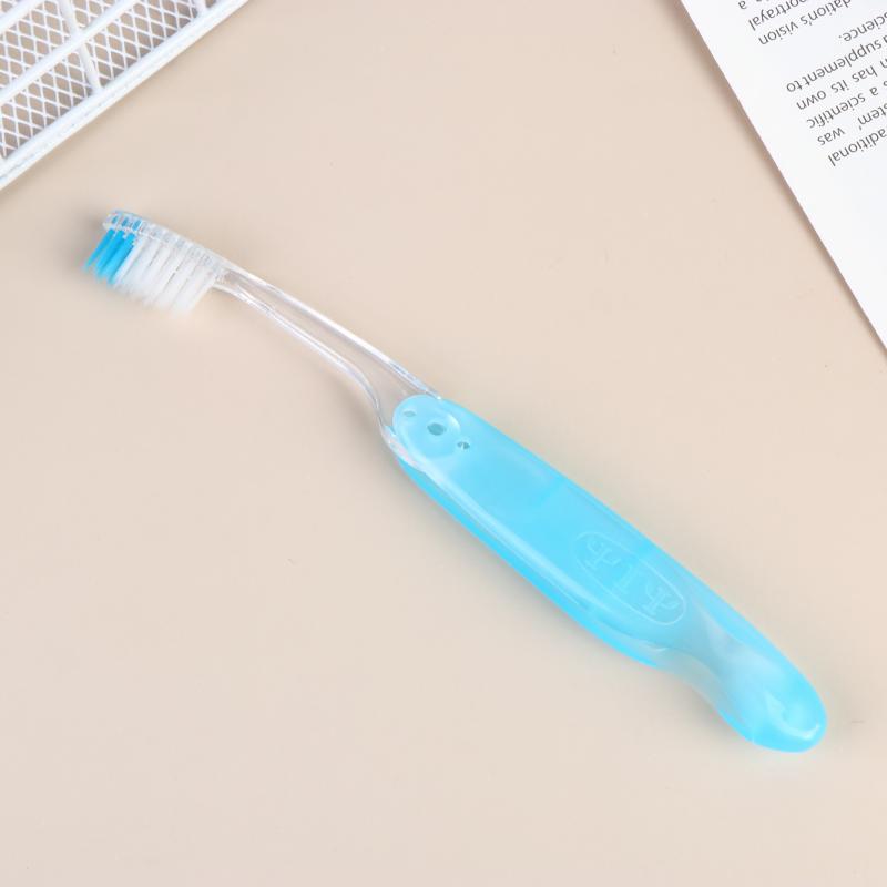 

Travel Folding Toothbrush Foldable Compact Design Brush for Outdoor Hiking Camping Portable Convenience небесно-голубой