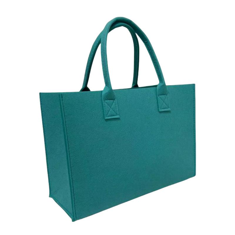Red Festive Felt Tote Bag for Holiday Gifts and Souvenirs