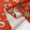 0.5m/1m/5m Gingerbread Man Print Christmas Style Fabric For Sewing Tablecloths Sofa Pillowcase Christmas Decoration DIY Fabrics