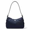 Zipper Closure Design Brand Logo Nylon Shoulder Bag Small Women Shoulder Bag Navy-Blue 177335-405