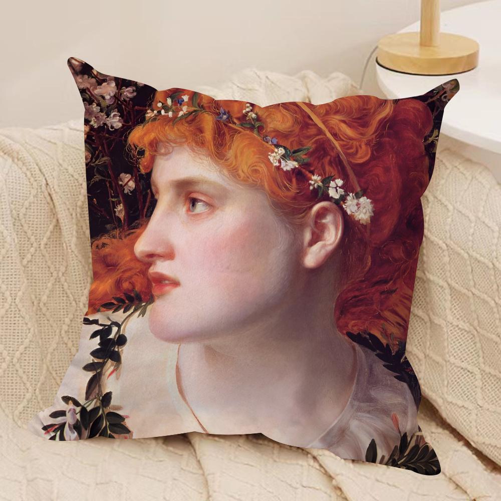 European Fun Figures Cushion Cover Silky Short Plush DoubleSided Printed Pillow Case for Sofa All Seasons Home Decor Gift