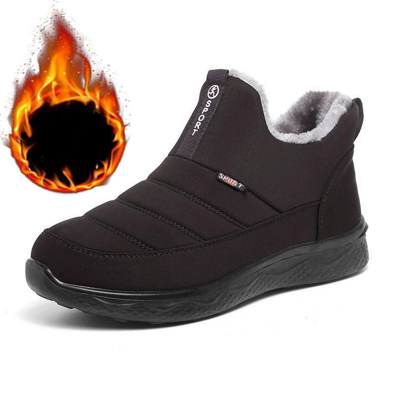 

Зимові черевики, Зимовий новий стиль 2025, Флісові та потовщені мамині черевики, Бавовняні черевики на товстій підошві 44 коричневий