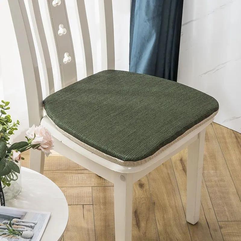 Anti Slip Horseshoe Shaped Dining Chair  Mat Solid Color Thickened Office Bench Dushion Computer Chair Cushion Flooring Seat Mat