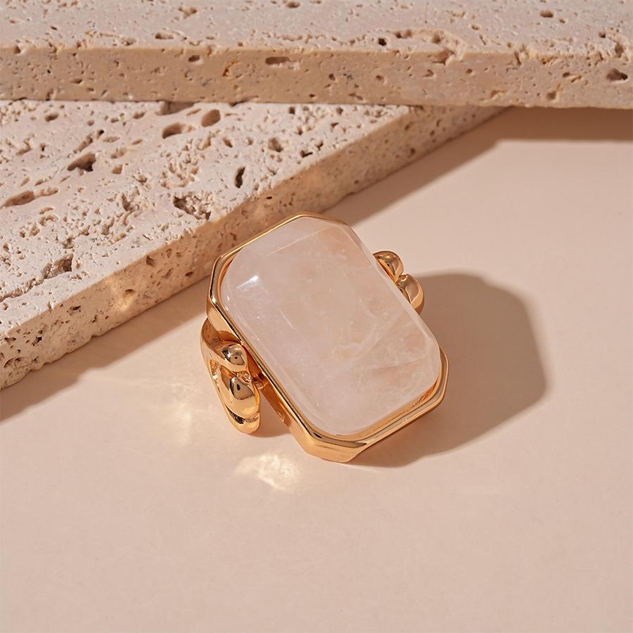 Exquisite Retro Zircon Flower Oval Open Ring: Sparkly, Fashionable & Versatile Index Finger Jewelry