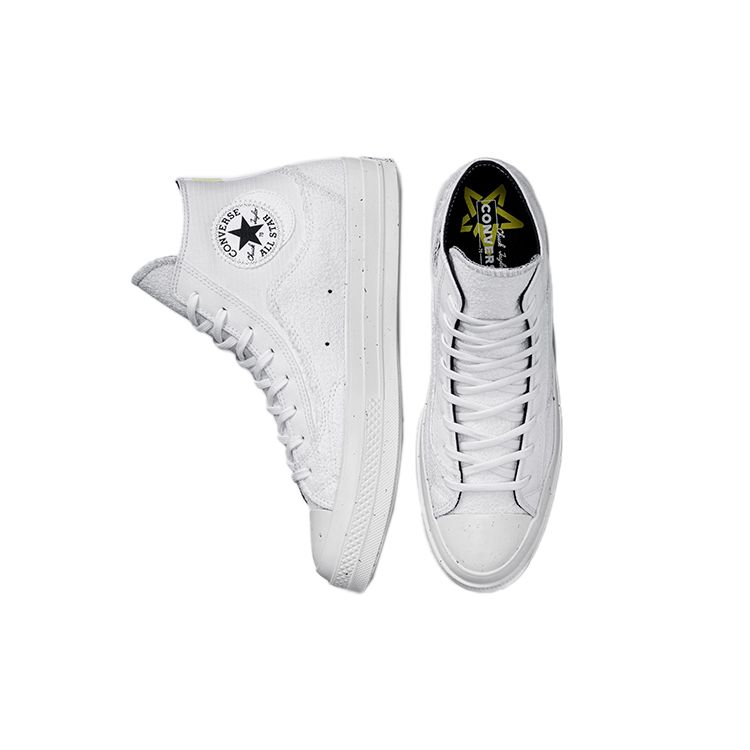 Converse Unisex Chuck 70 Hi All White Renew Eco Friendly Lifestyle Shoes 172358C