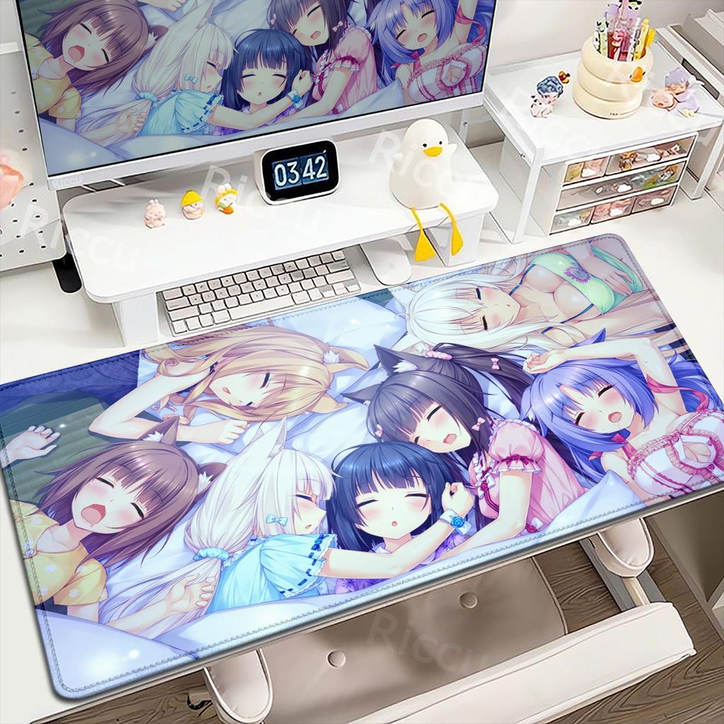Gaming Office Laptop Soft Mice Mat XL Desktop Carpet Anime Kawaii Girl Chocola Nekopara Natural Rubber Deskmat Antislip MousePad