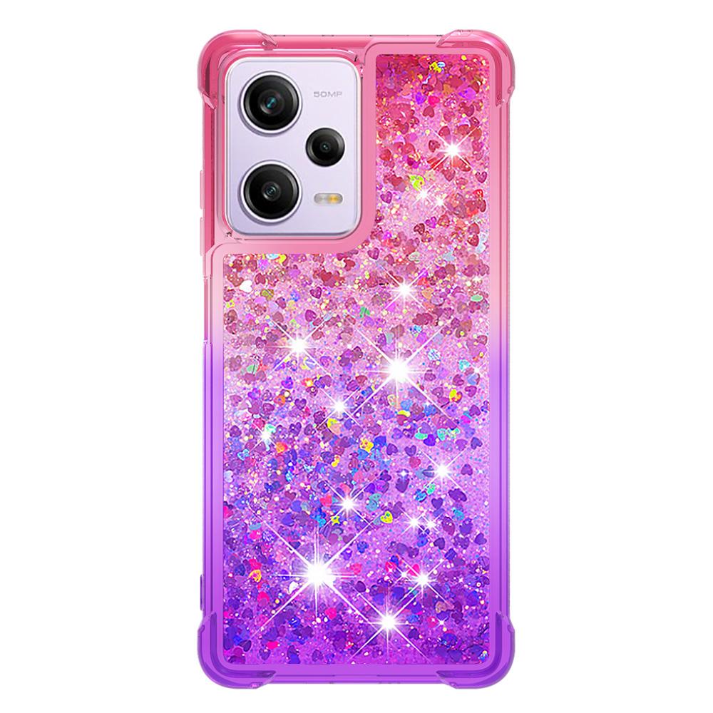 

For Xiaomi Redmi Note 12 Pro 5G/Note 12 Pro Speed 5G/Poco X5 Pro 5G TPU Case Gradient Quicksand Phone Back Cover Pink/Purple
