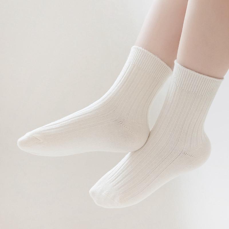 Set de șosete pentru copii Sosete respirabile, de culoare solidă, cu tub mijlociu