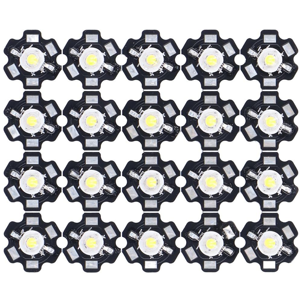20PCS Aluminum Substrate LED Lamp Bead 3-5W High Power LED  DIY Lighting Fixtures