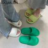 Fashion SUOJIALUN 2025 Summer Fashion Candy Colors Women Slipper Thick Platform Indoor Bathroom Soft EVA Anti-slip Home Floor Slides