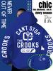 Fall/Winter Style Casual Streetwear Men's Hooded Sweatshirt, Featuring "CROOKS Letters + Torch Logo + CC-02 Logo" Print