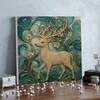 DIY Mini Framed Pearl Painting Kit Beads Canvas Home Decor Painting Elegant Forest Deer Animal Art Craft Wall Decoration