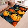 Pumpkin Pattern Area Rug  Polyester Velvet Carpet Mat for Living Room, Bedroom, Game Room, Hallway - Large Non-Slip Decora