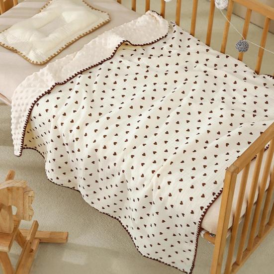 Baby Blanket Soft Double-Layer Design Printing Pattern Sleeping Blanket Easy Care Fabric Newborn Baby Blanket
