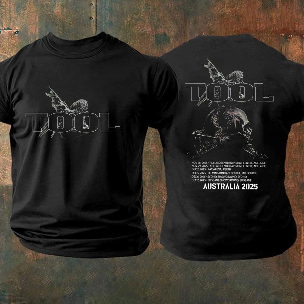 2Sided Tool Australia Tour 2025 TShirt Progressive Metal Band Tee S5XL Unisex T-Shirt XXXXL