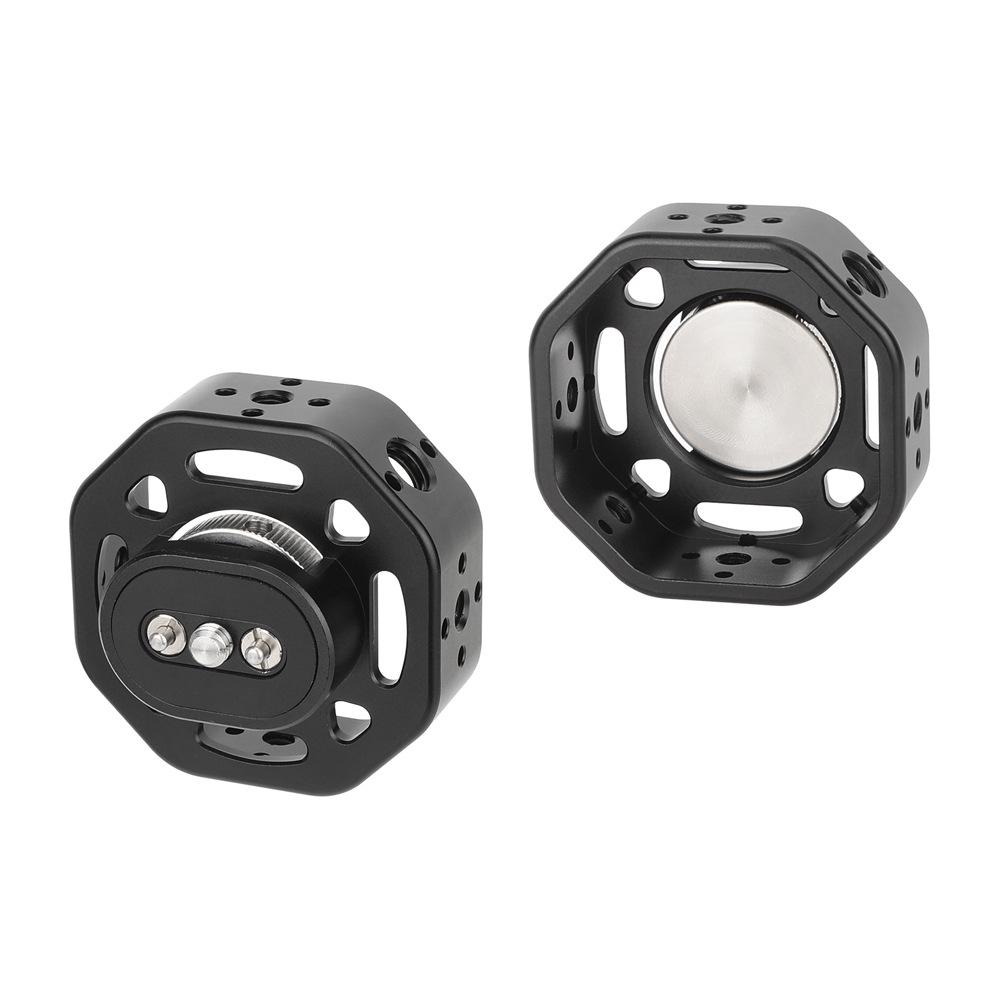 HDRIG Round Aluminum Camera Cage Side Handle with 1/4 Screws & 3/8 Positioning Hole