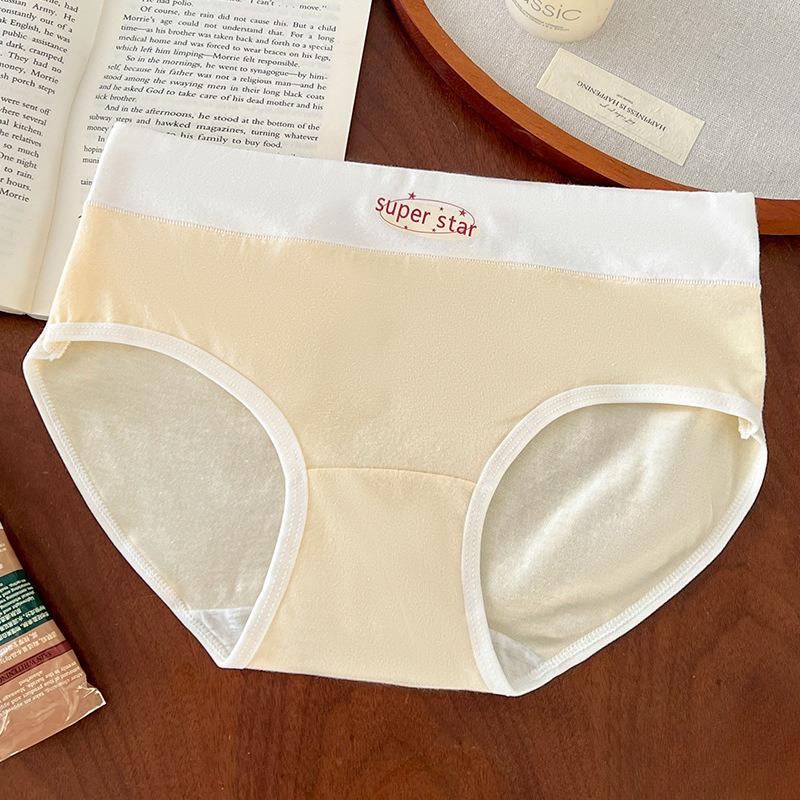 

Female Summer Sweet Lovely Letter Pure Cotton Crotches 7A Bacteriostatic Waist Triangle Briefs XL