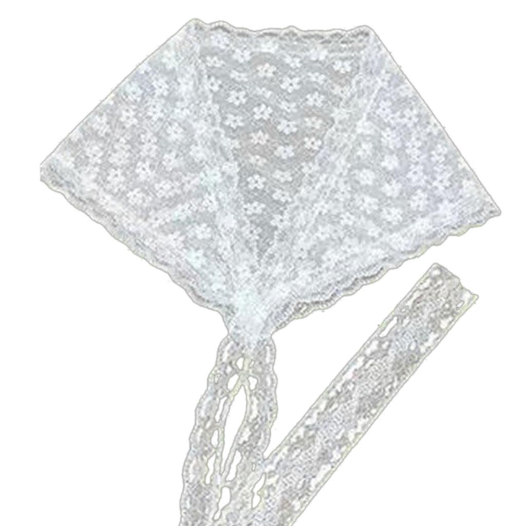 Lace Accented Waist Wrap Including Adjustable Mesh Skirt Layer And Fashionable Scarf Tie