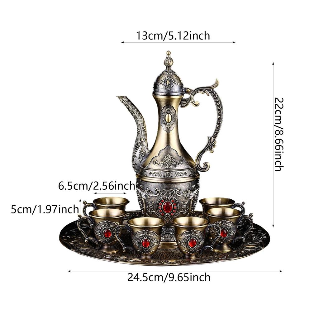 Coffee Pot Set Decanter and Glasses Set Tea Serving Set for Home Dining Room