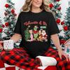 Maglietta casual da donna con stampa, scollo tondo, pullover, manica corta