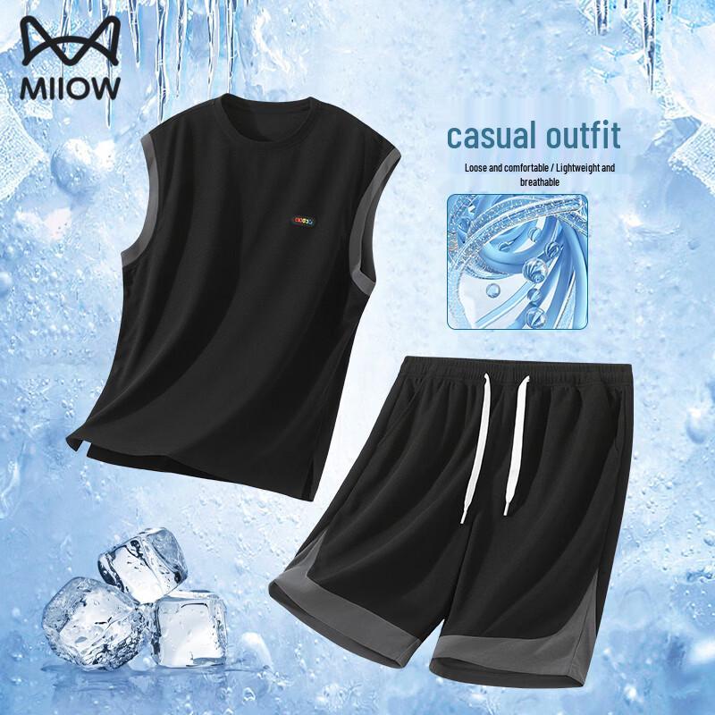 MiiOW Ice-Cool Color-Block Sleeveless Sport Set 2XL