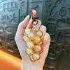 Acrylic Grape Bunch Keychain: Cute Couple Bag Charm & Creative Car Keyring for Women