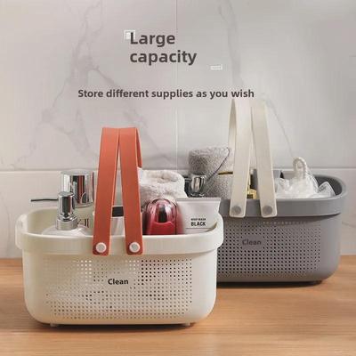 Portable Bath & Storage Basket: Hanging Bathroom Organizer & Picnic Carrier