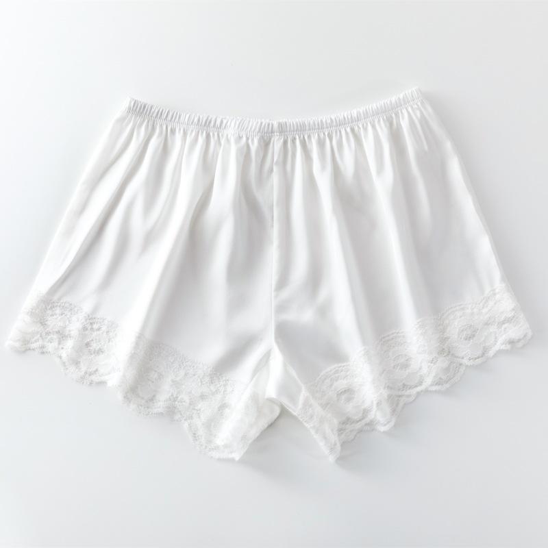 Women's Lace Trim Anti-Exposure Silk-Inspired Loose Shorts - Plus Size Summer Safety Leggings