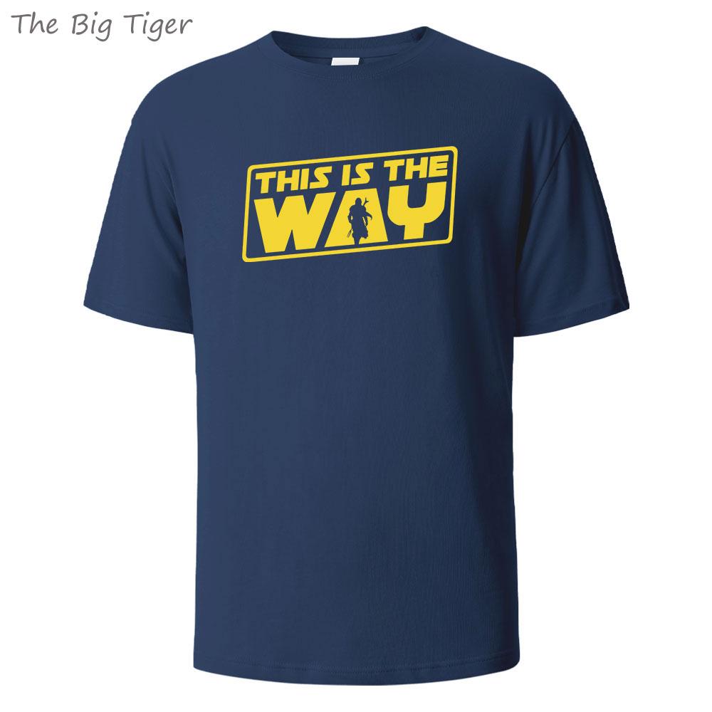 This Is The Way Printing Premium Cotton Mens Tee Comfortable Fit Crew Neck Breathable Fabric Casual Mens Tshirt