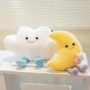 Cartoon Cloud Moon Plush Pillow: Cute Sofa Cushion & Children's Room Decoration