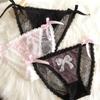 Underwear Lingerie Lace Cotton crotch Bandage Panties Women Thong Bow Underpants Sexy Briefs
