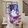 Phone Case: 2D Flat Samsung Galaxy A34 A35 M05 M06 S20 S22 S21 FE Plus 5G Protective Case, Couple Style, Glowing Ghost, Christmas and Halloween Gift