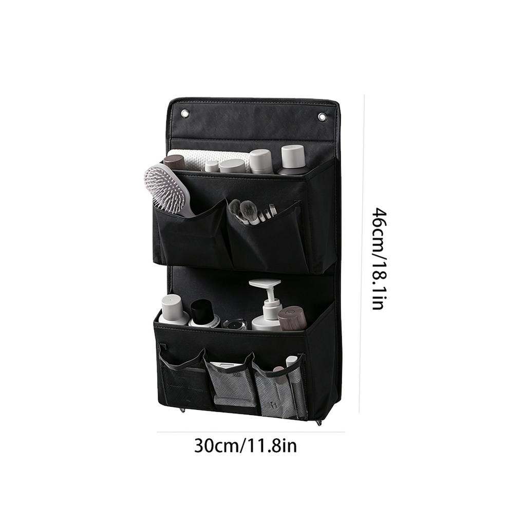 Compact Hanging Storage Pouch, Multi-pocket Wall & Door Mount Organizer, Perfect for Camper and Closet Organization
