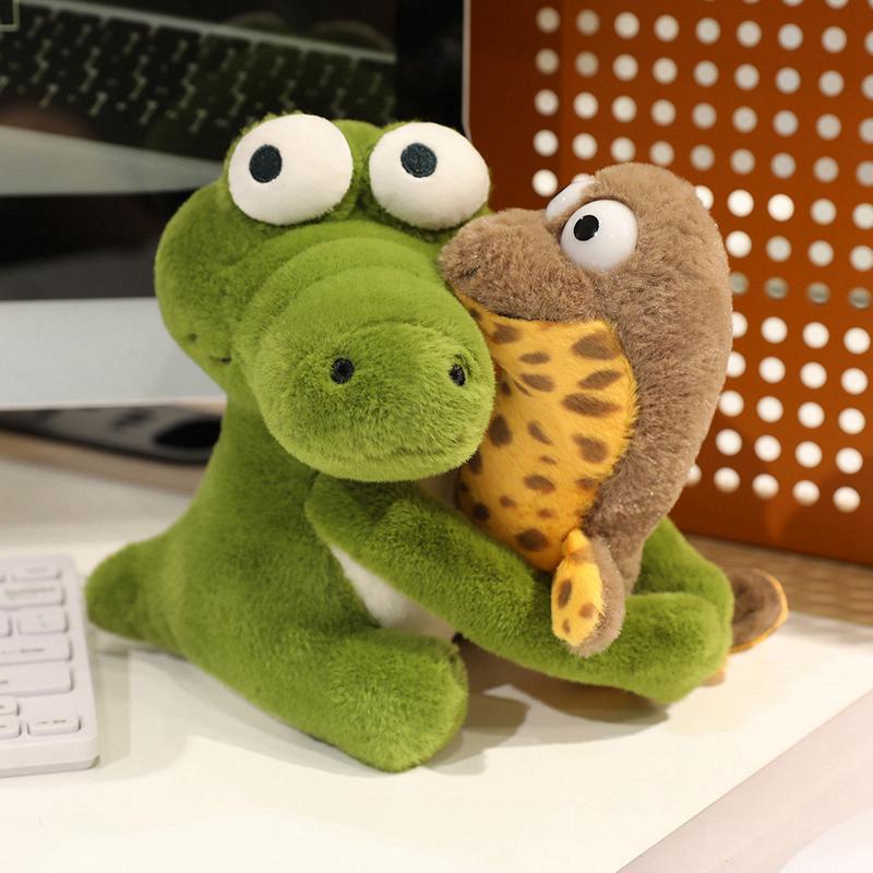 Adorable Snake Crocodile Plush Doll Home Bedroom Ornaments Cartoon Animal Series Alligator Kids Companion Toys Holiday Gifts