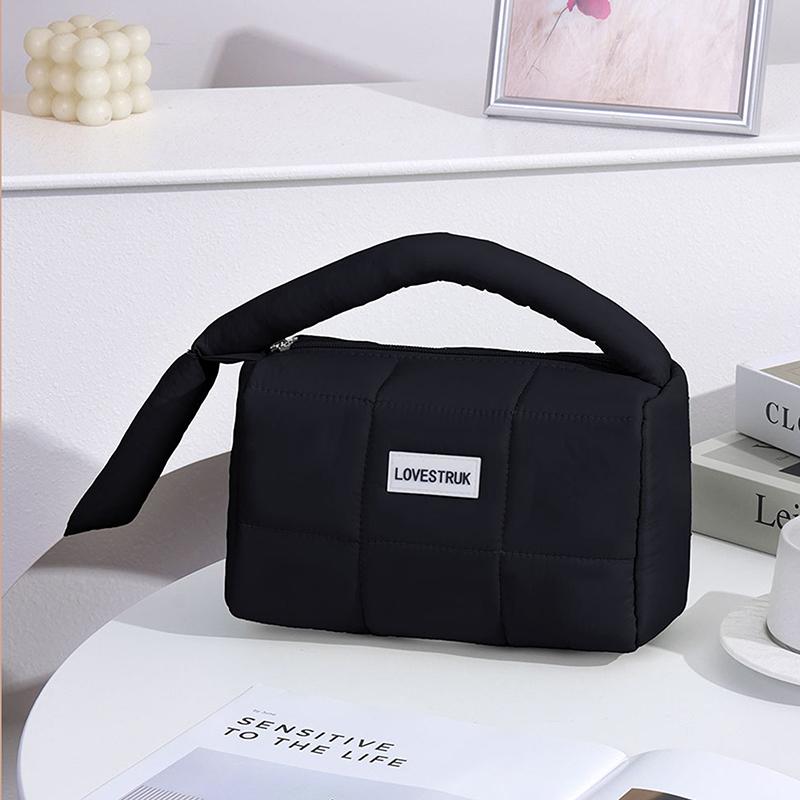 Fashionable Large Capacity Square Handbag Style Makeup Bag Travel Cosmetic Bag Waterproof Polyester Women'S Toiletry Bag