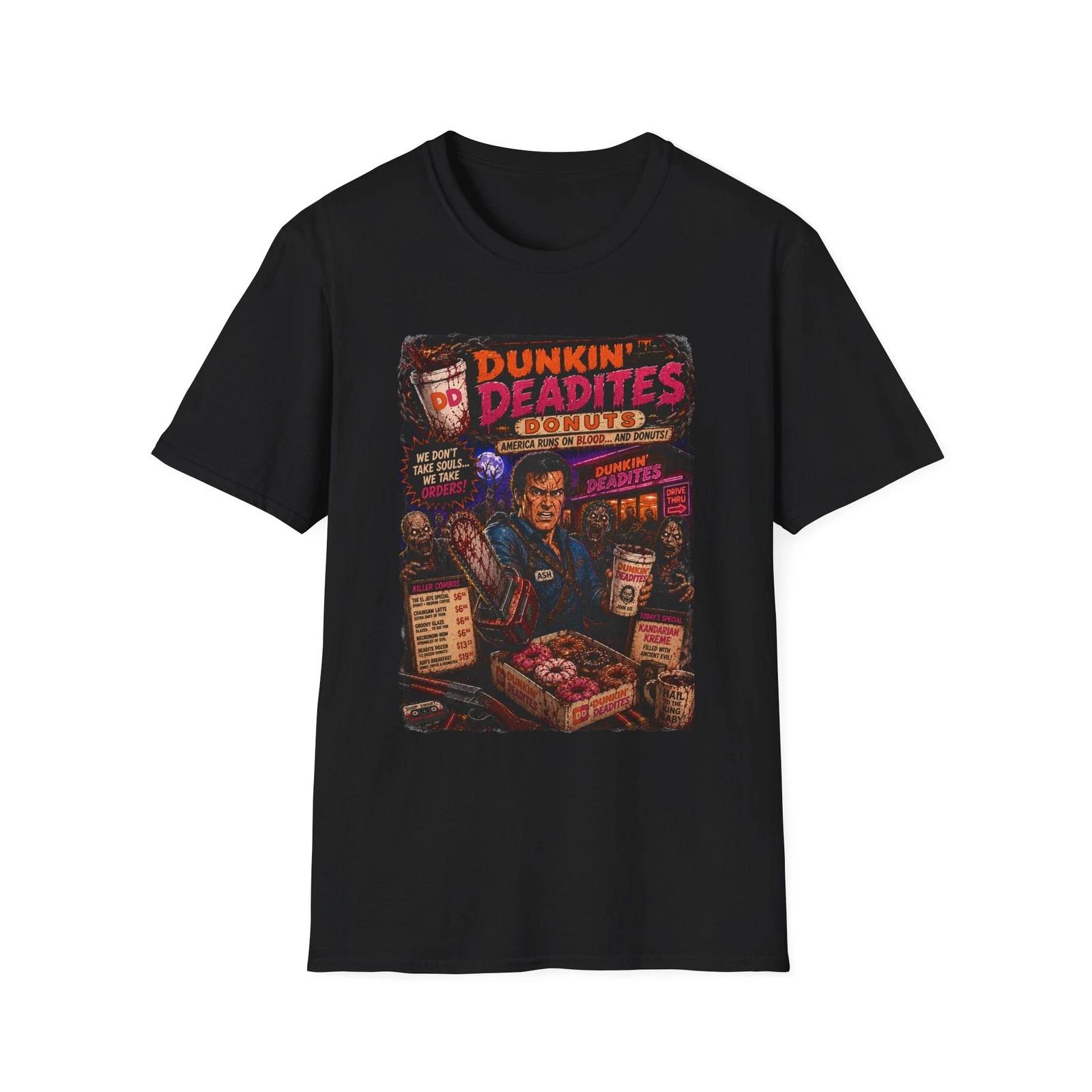 Dunkin Deadites Donuts T-Shirt | Horror Coffee Evil dead XXXXL