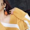 Statement DIY Wooden Geometric Square Round Dangle Jewelry Women Retro Earrings