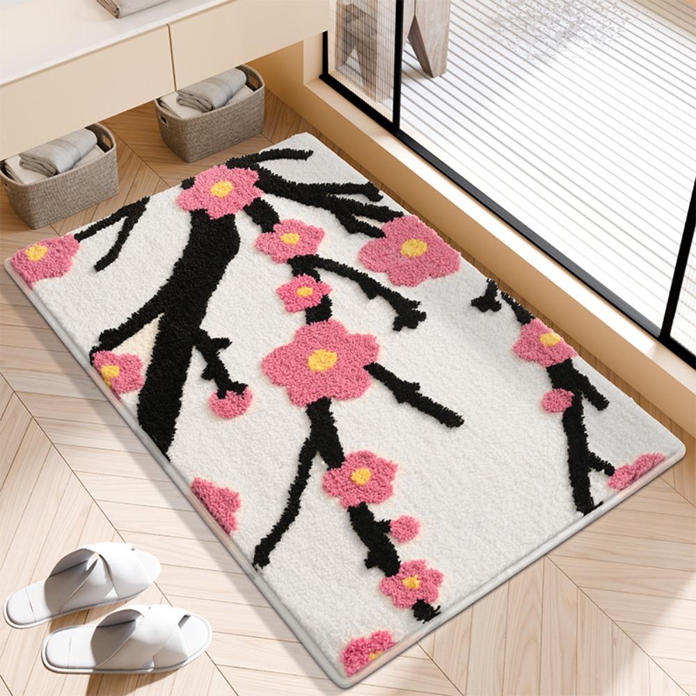 Sponge Bathroom Cashmere Thickening Mat Bath Non-slip Carpets In Wash Basin Bathtub  Floor Rug Shower Room Doormat Memory Foam 3D Pad